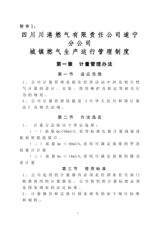 燃气管理制度办法