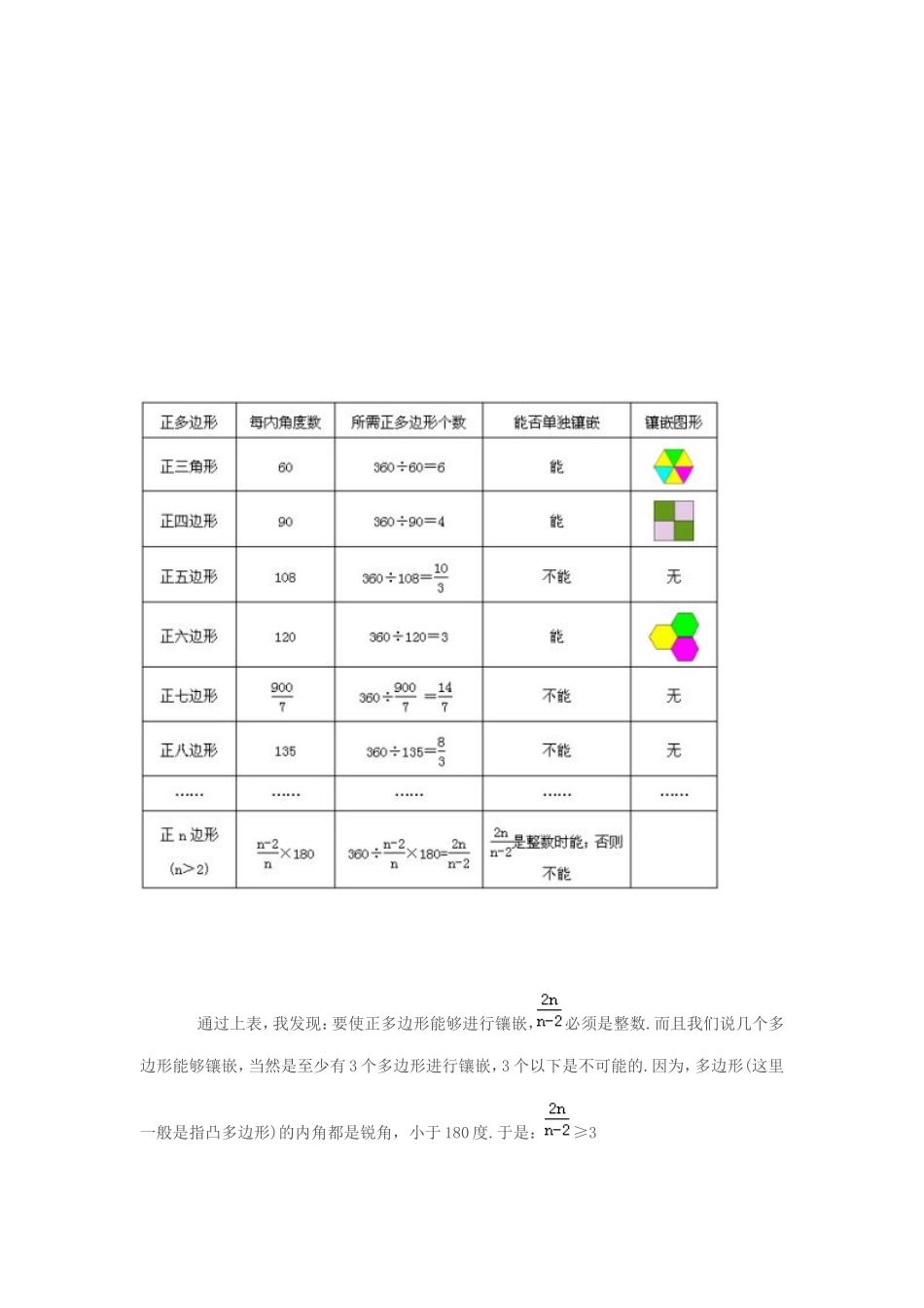 正多边形的镶嵌规律_第2页
