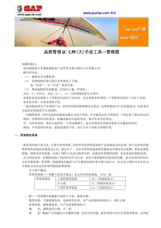 品质管理QC七种(大)手法工具--管理图