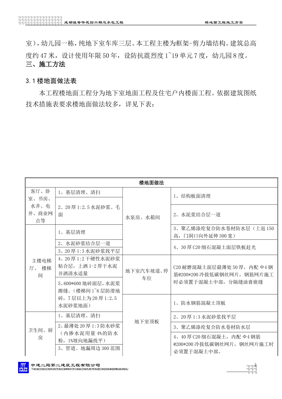 楼地面工程施工方案_第2页