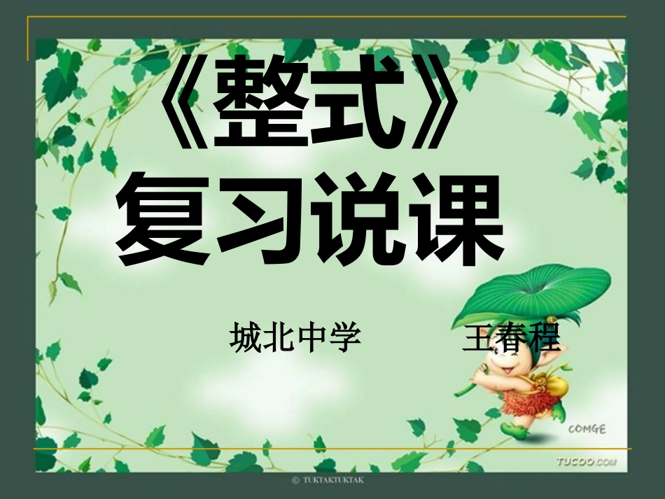 中考整式复习说课稿_第1页