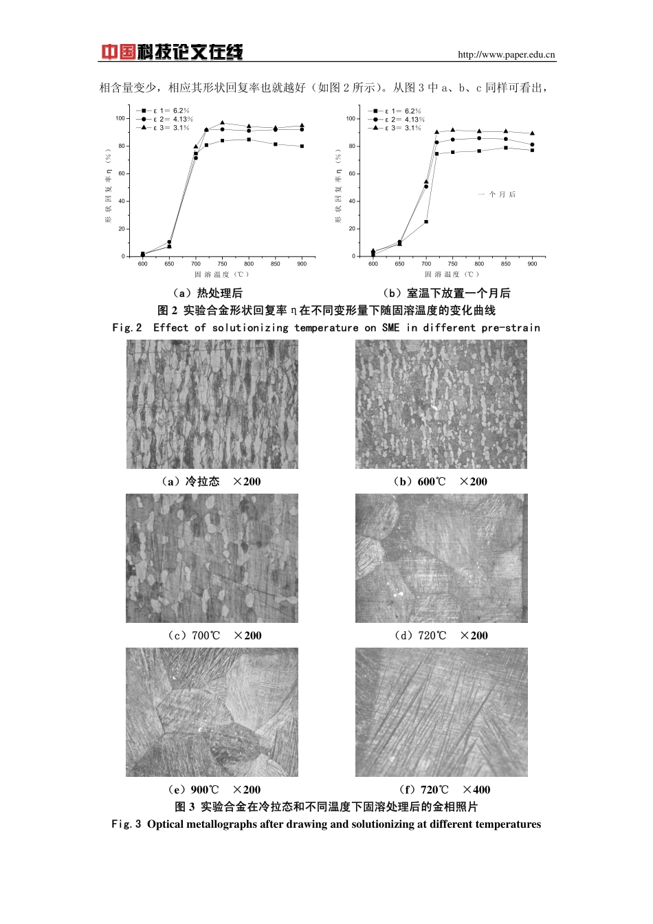 固溶温度对CuZnAl合金形状记忆性能的影响_第3页