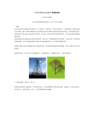 分项计量导轨式电能表 DTSD1352