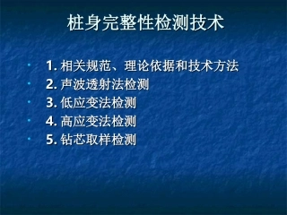桩身完整性检测技术1