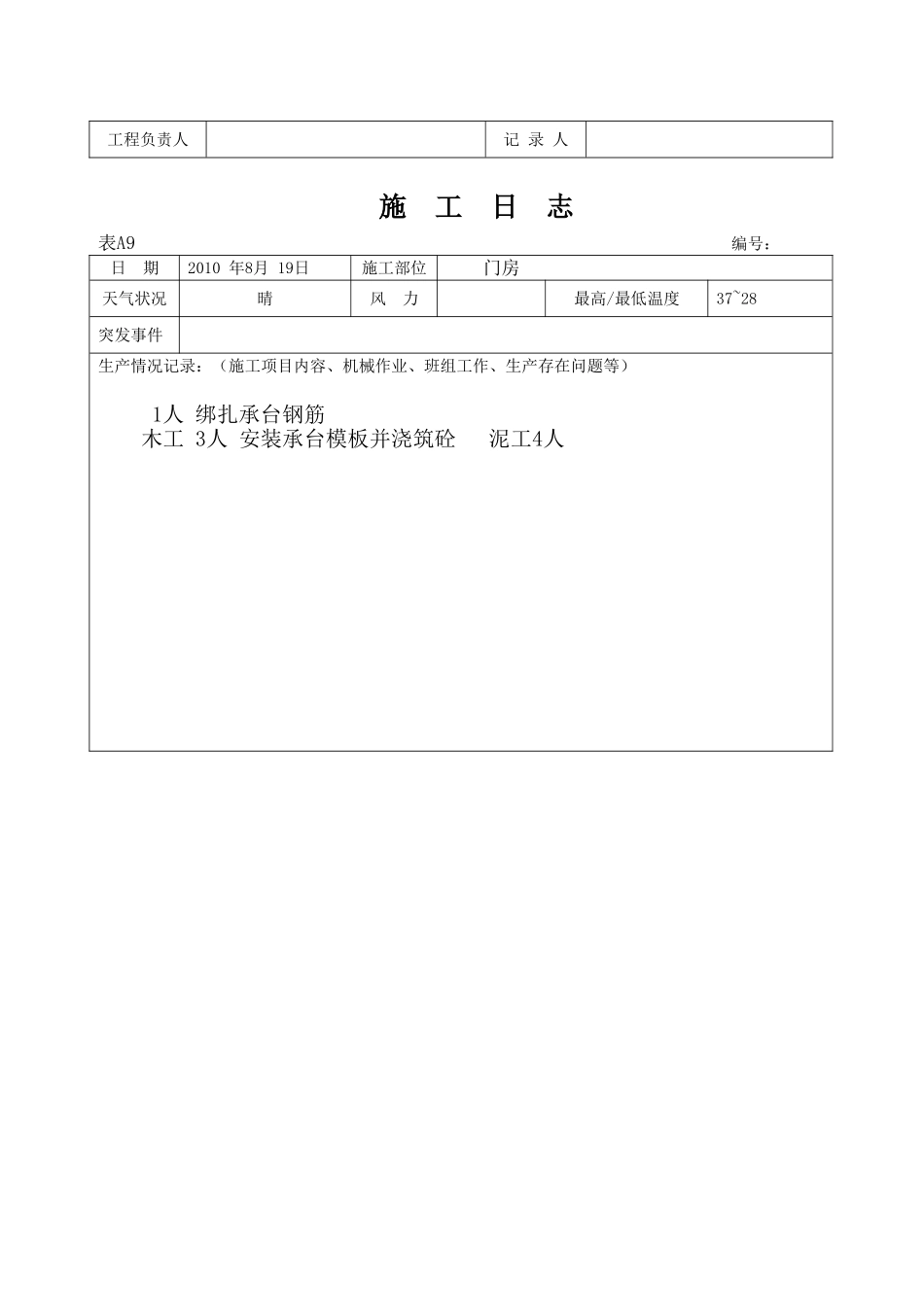 施  工  日  志门房_第3页