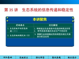 高考生物(人教版广东专用)一轮复习第九单元生态系统的信息传递和稳定性