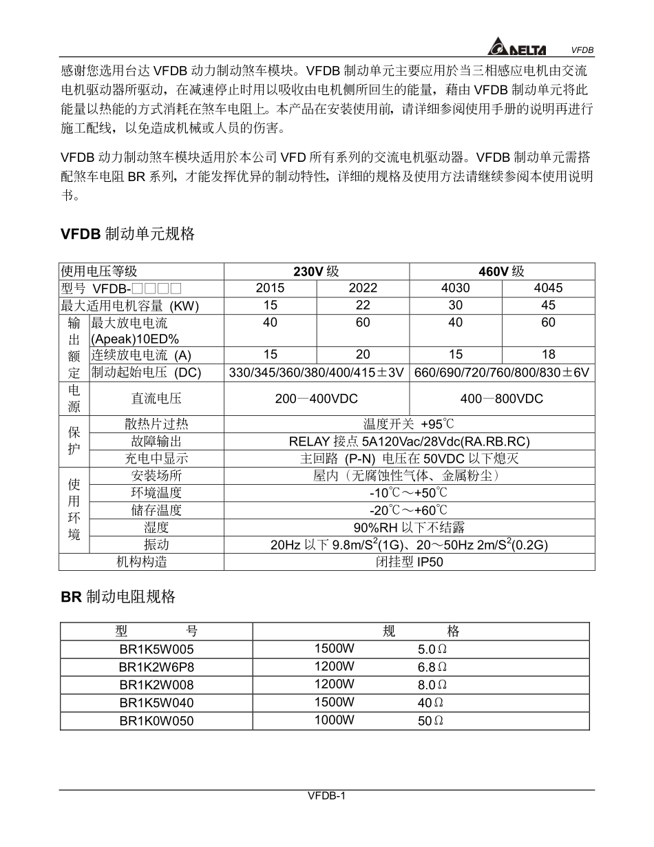 制动单元及制动电阻选型要求_第1页