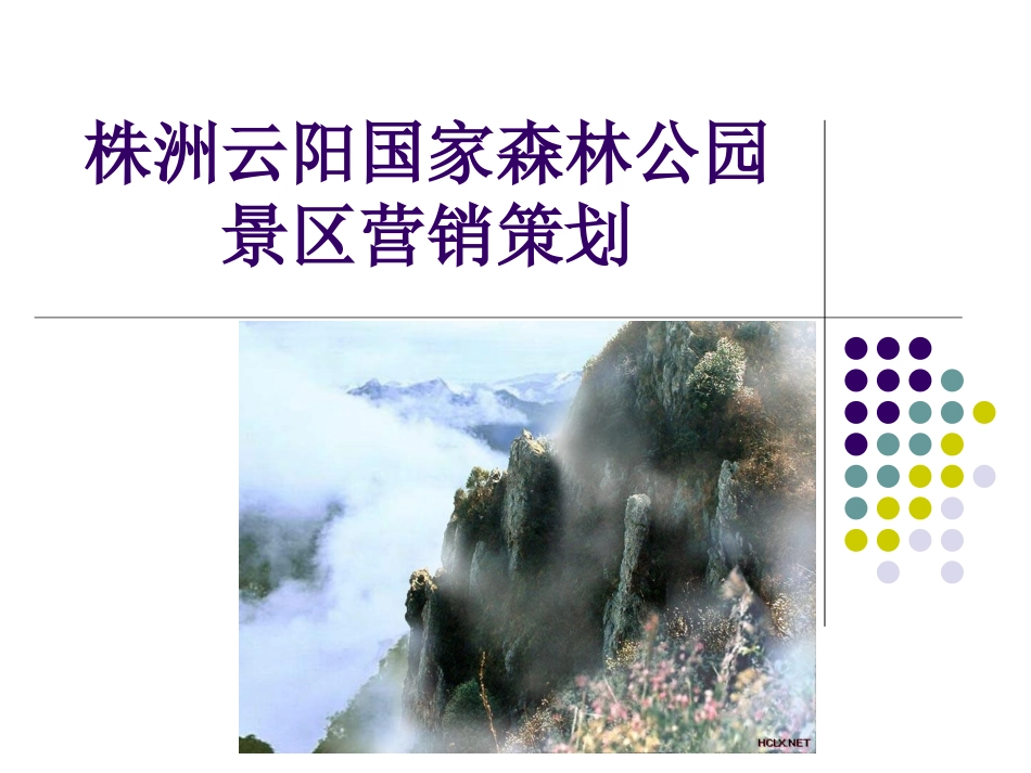 株洲云阳国家森林公园景区营销策划_第1页