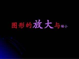 图形的放大与缩小