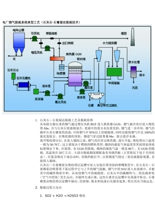 脱硫系统典型工艺流程(石灰石-石膏湿法脱硫技术)