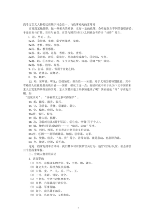 文言文高频词语分类汇总