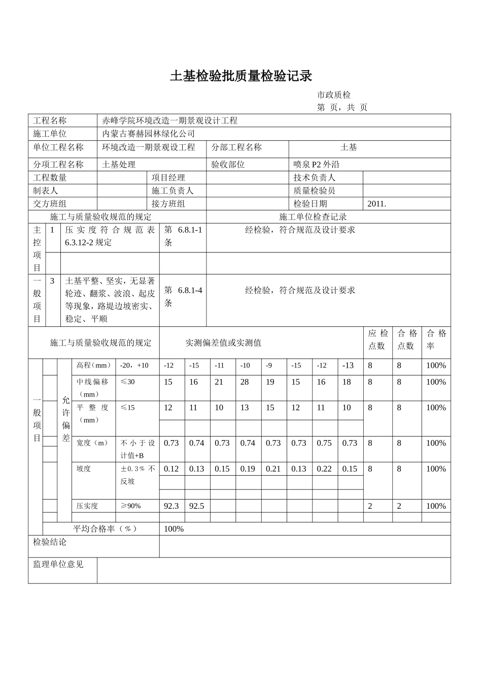 喷泉土基检验批_第2页