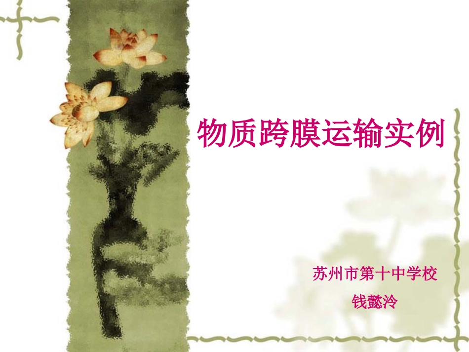 物质跨膜运输实例_第1页