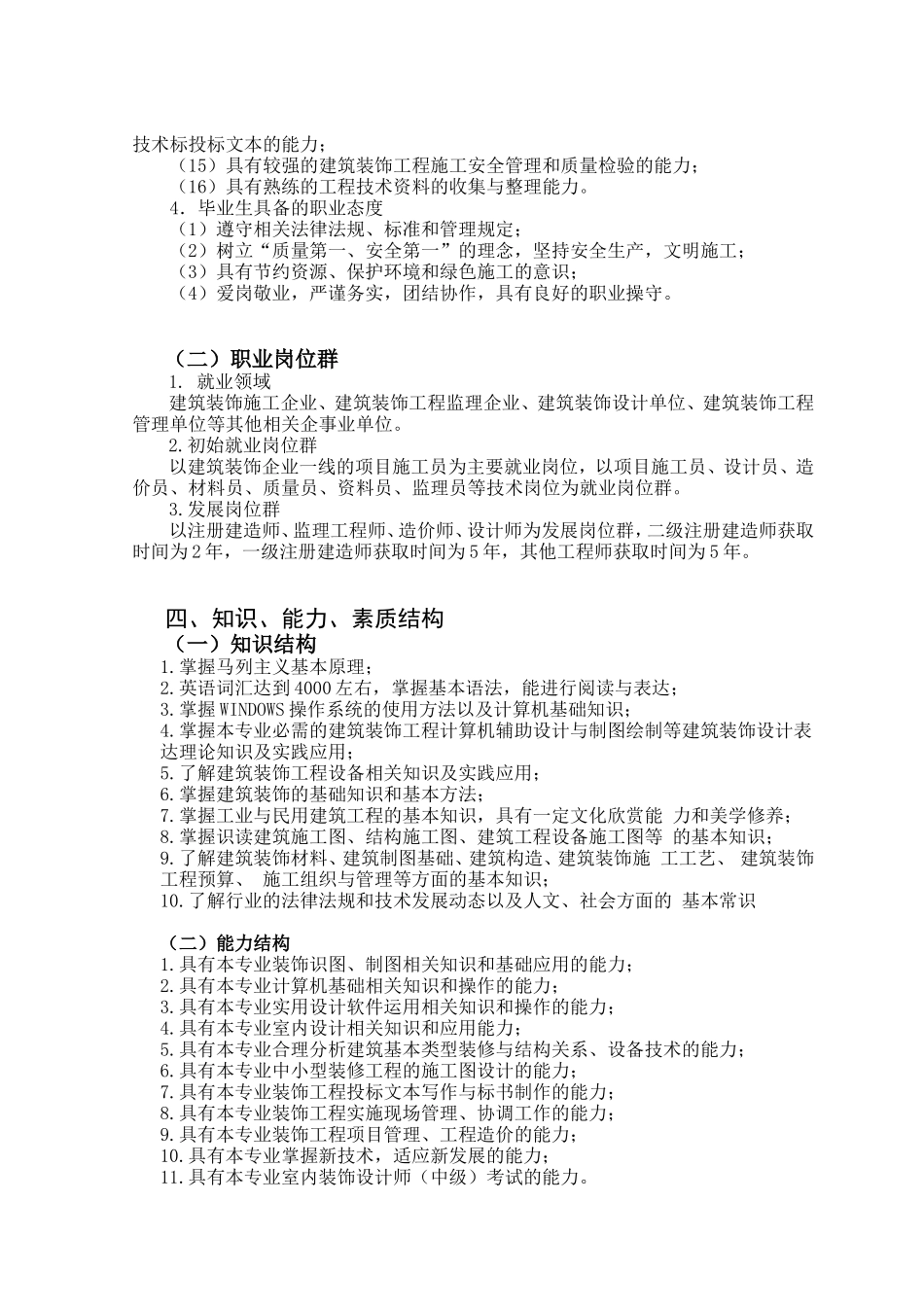 建筑装饰工程技术专业人才培养方案2014_第2页