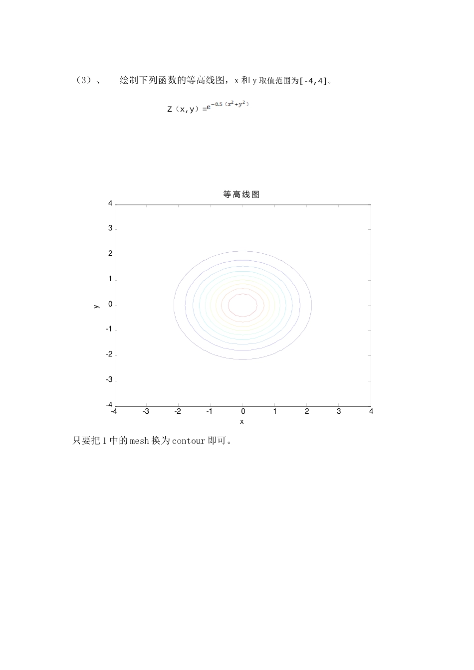 三维表面、网格、等高线图形的绘制_第3页
