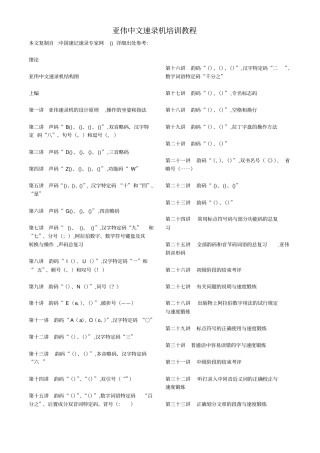 亚伟中文速录机培训教程52