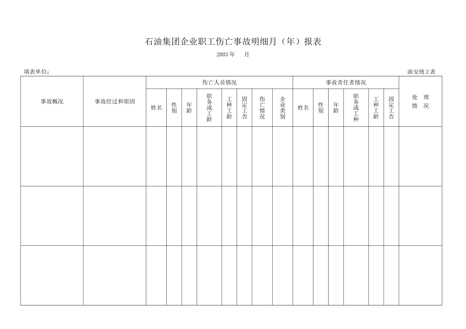 石 油 集 团 企 业 事 故 综 合 报 表ldmsapp[1]_第3页