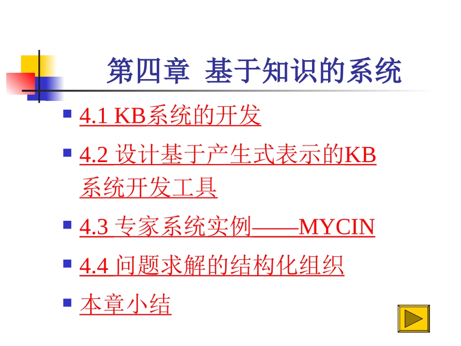 人工智能 第四章 基于知识的系统_第1页