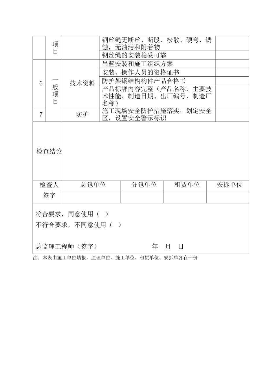 高处作业吊蓝使用验收表_第2页