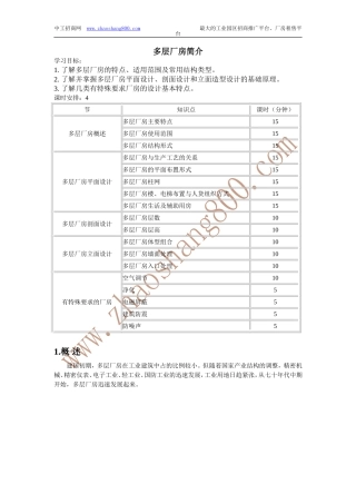 多层厂房概念及简介