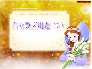 小学六年级数学上册百分数应用题(3)