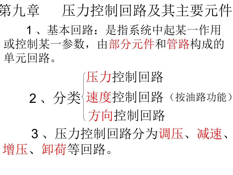 压力控制回路及其主要元件_第1页
