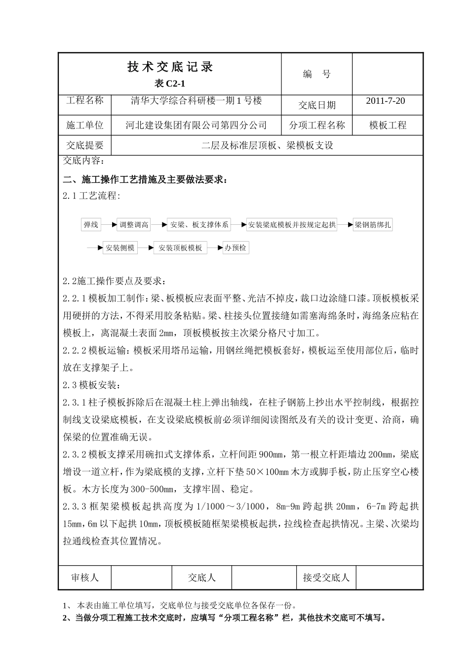 二层及标准顶板、梁模板支设_第2页
