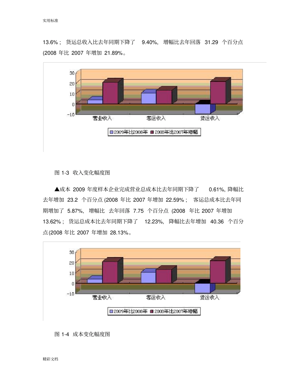交通运输部重点联系道路运输企业2009年经济运行分析报告报告材料__第3页