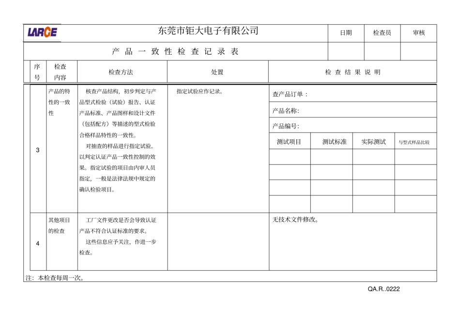 产品一致性检查记录表_第2页