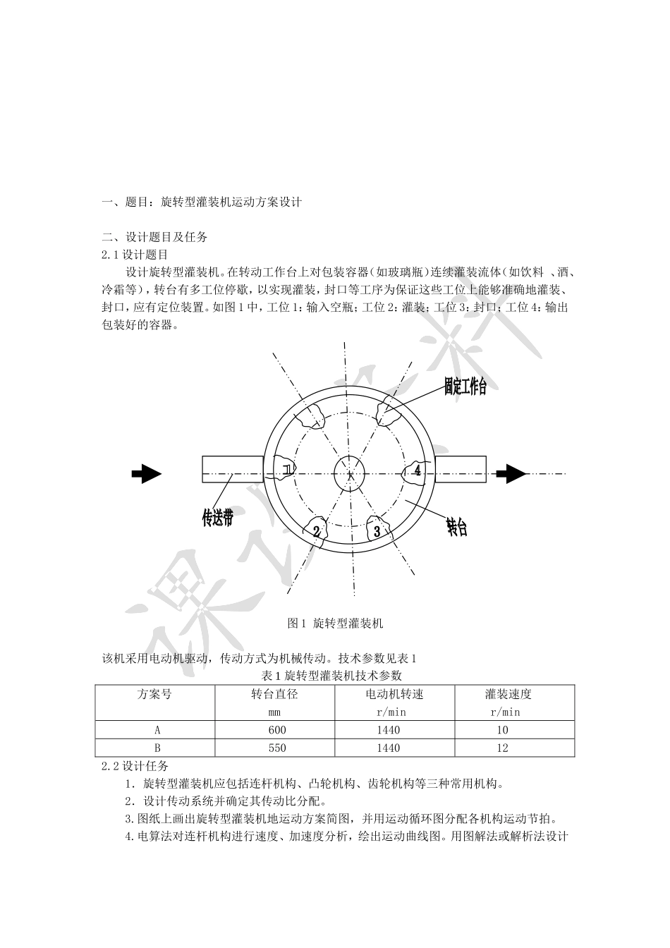 旋转型灌装机课程设计方案_第3页