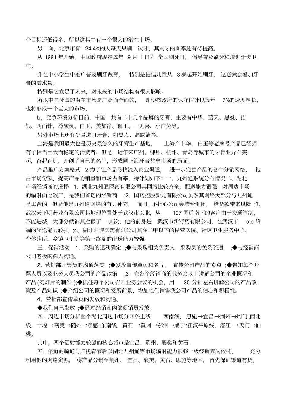 产品推广方案格式模板展示_第2页