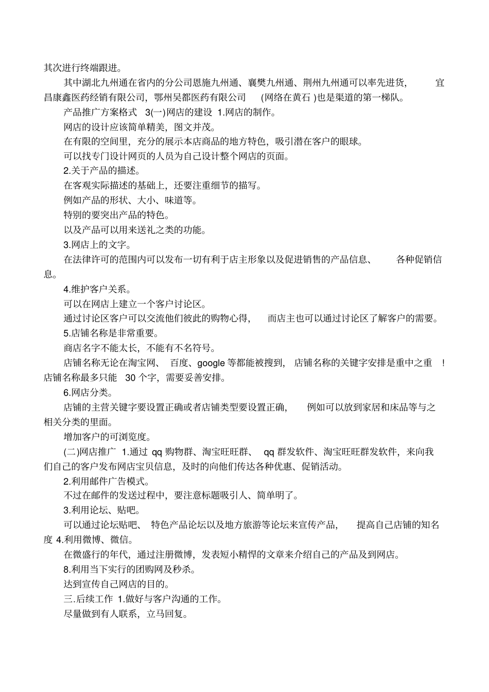 产品推广方案格式模板展示_第3页