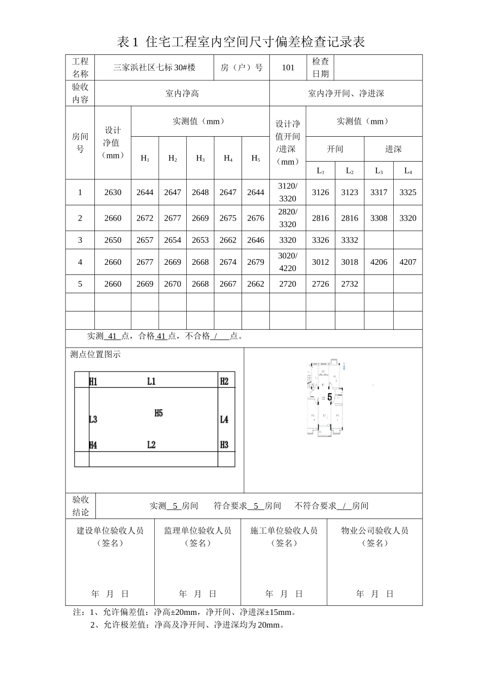 分户验收层高、开间_第1页