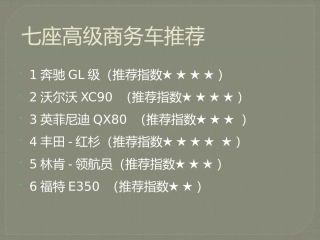 七座高级商务车推荐