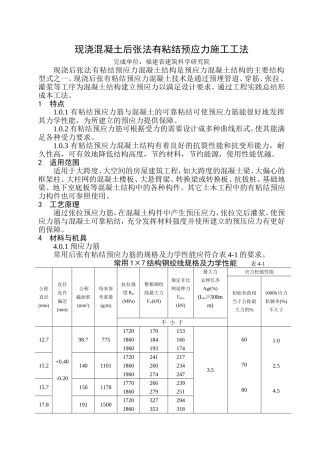 预应力施工工法