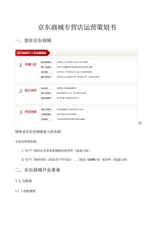 京东商城运营策划书