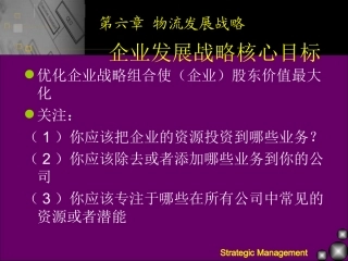 第六章 物流发展战略