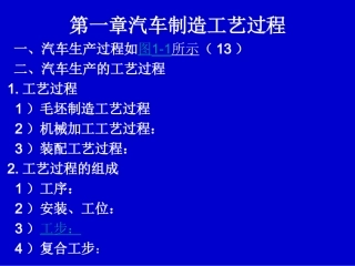 第一、二章汽车制造工艺过程