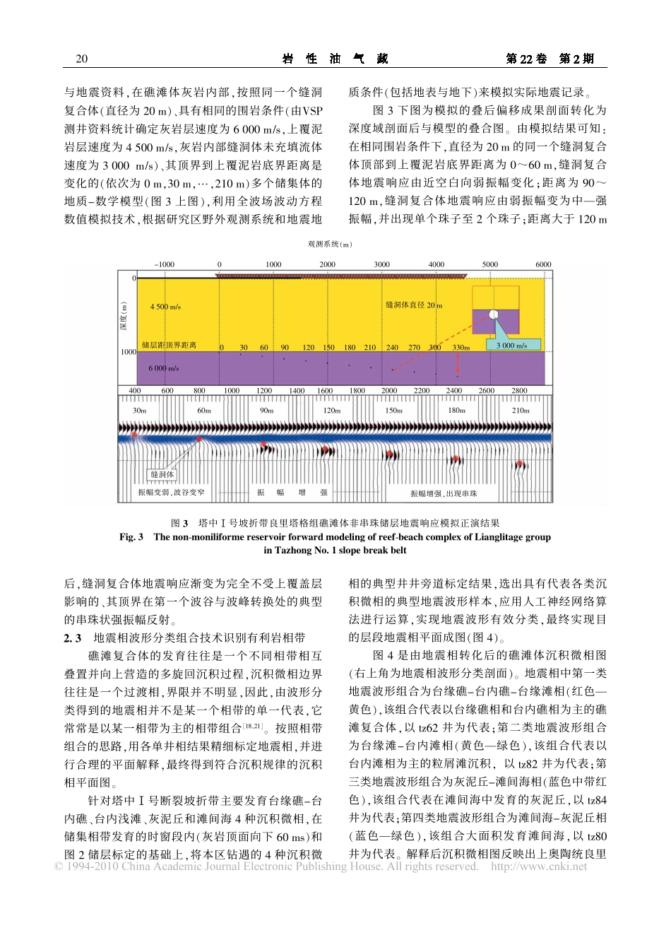 碳酸盐岩地震储层学在塔中地区生物礁滩复合体油气勘探中的应用_第3页