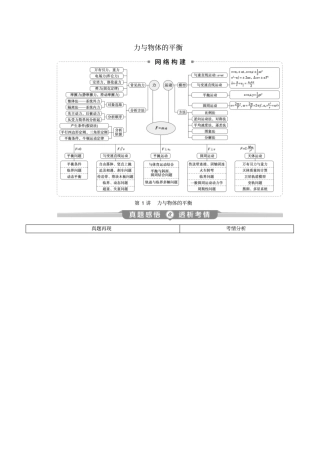 京津鲁琼专用2020版高考物理大二轮复习专题一第1讲力与物体的平衡讲义