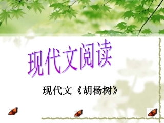 现代文《胡杨树》