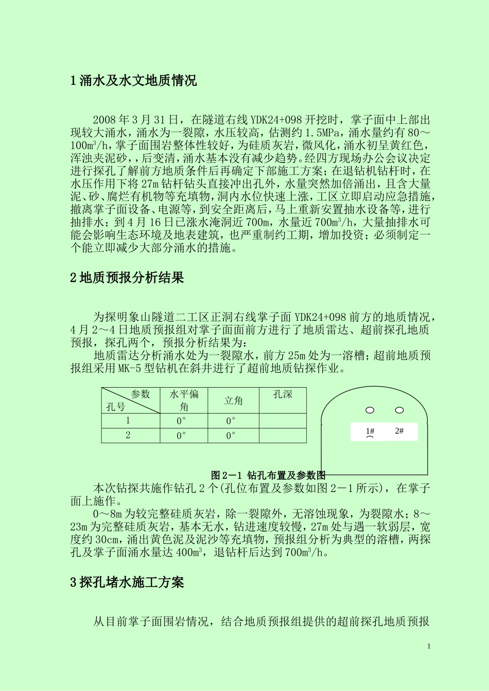龙厦1#斜井正线右洞YDK24+098帷幕注浆方案_第2页