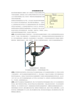 怎样疏通阻塞的排水管