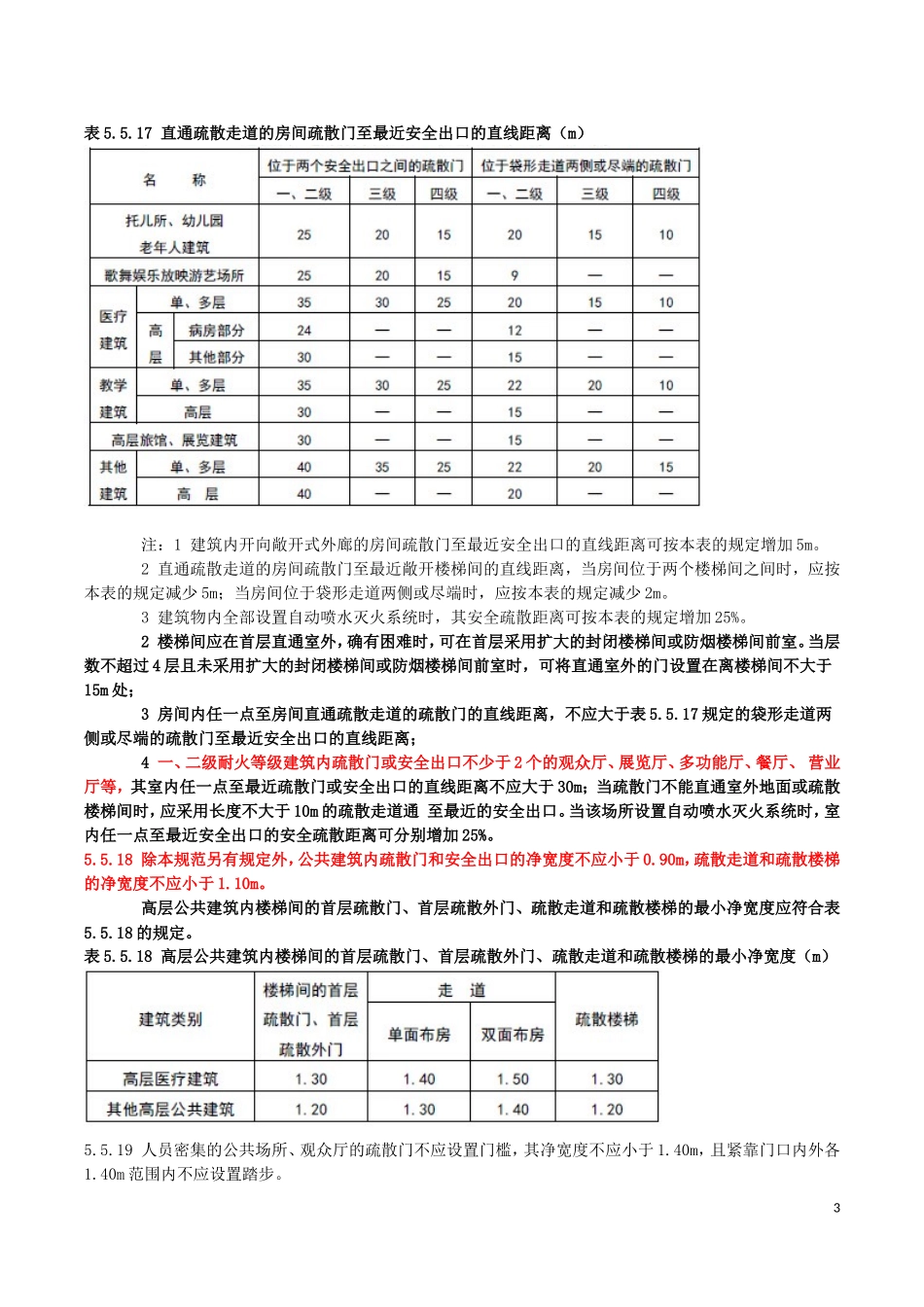 建筑设计防火规范-GB50016-2014安全疏散和避难_第3页
