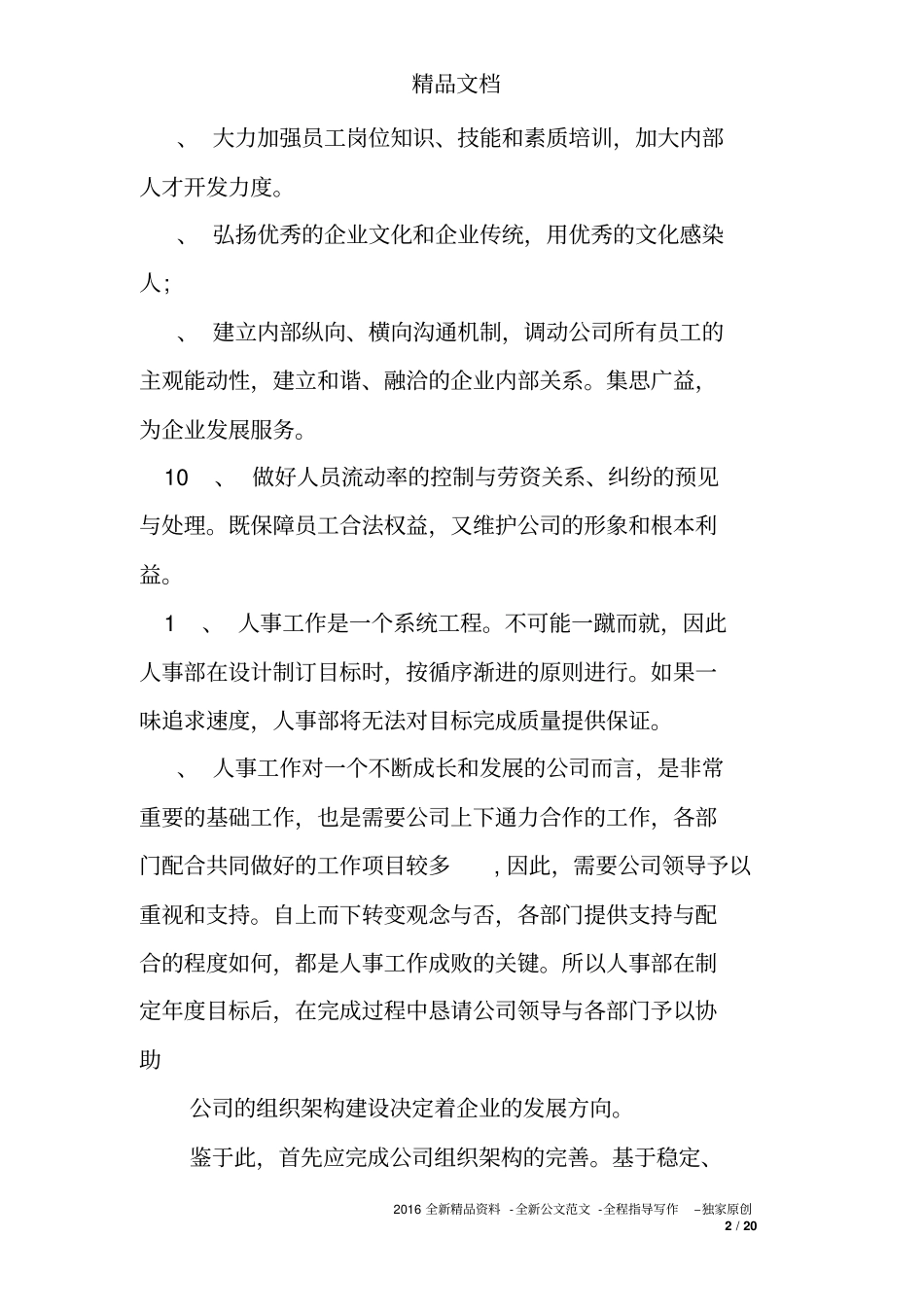 人事总监工作计划_第2页