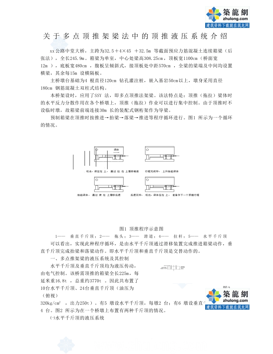 多点顶推法顶推液压系统_secret_第1页