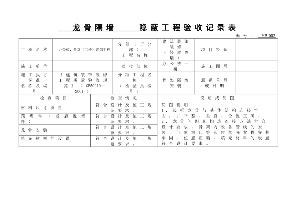 轻钢龙骨隔墙隐蔽_第3页