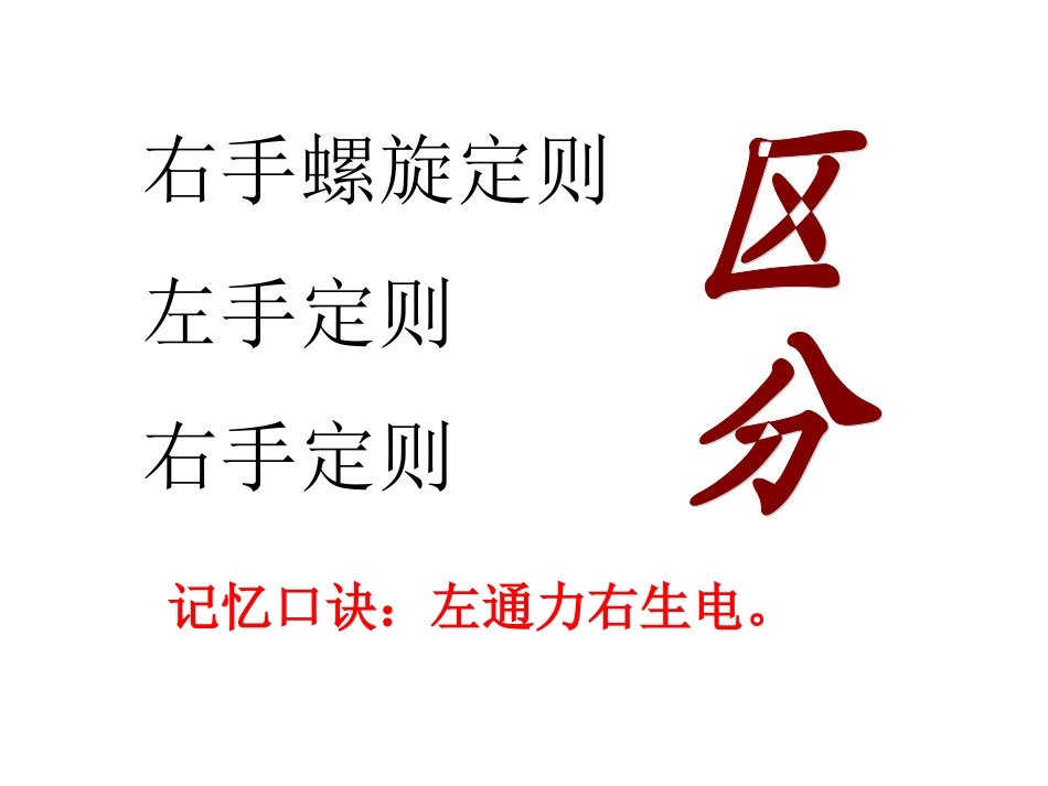 右手螺旋定则、左手定则、右手定则整理_第1页