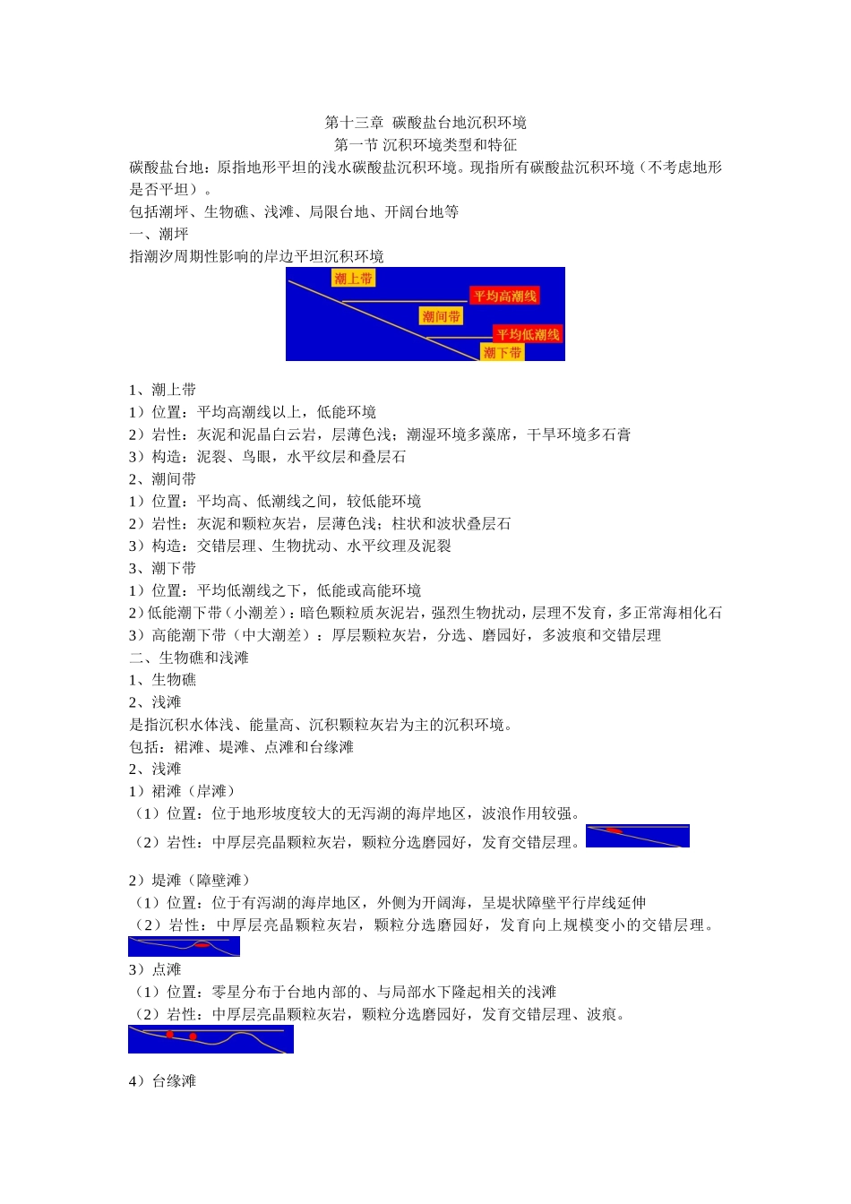 碳酸盐台地沉积_第1页