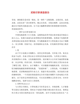 采购尽职调查报告 (000001)